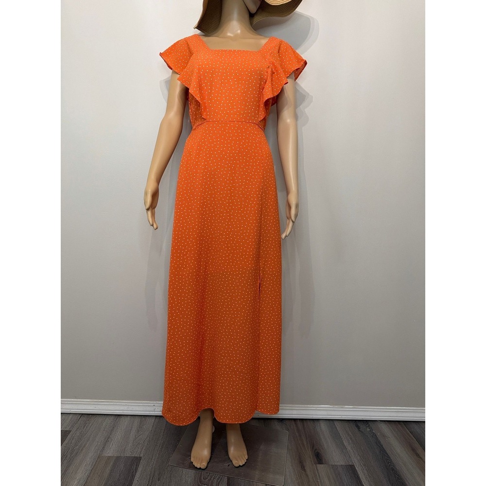 Size XS - *Read description - Orange polka dot maxi dress